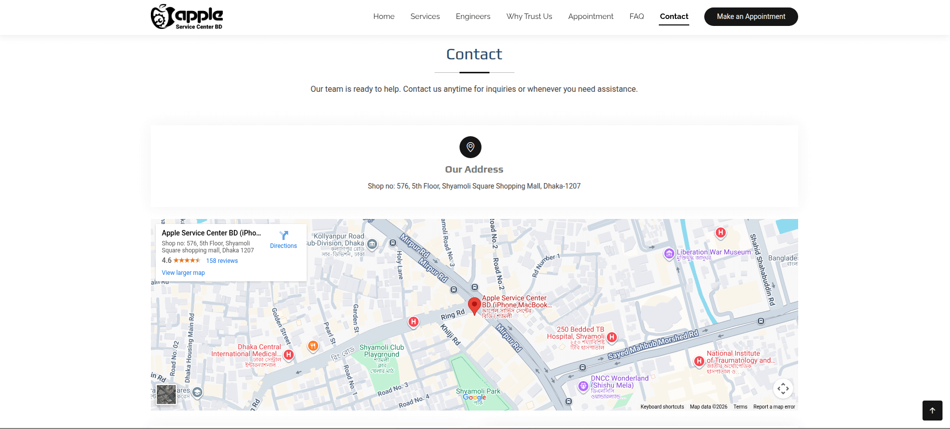 Services Section Example